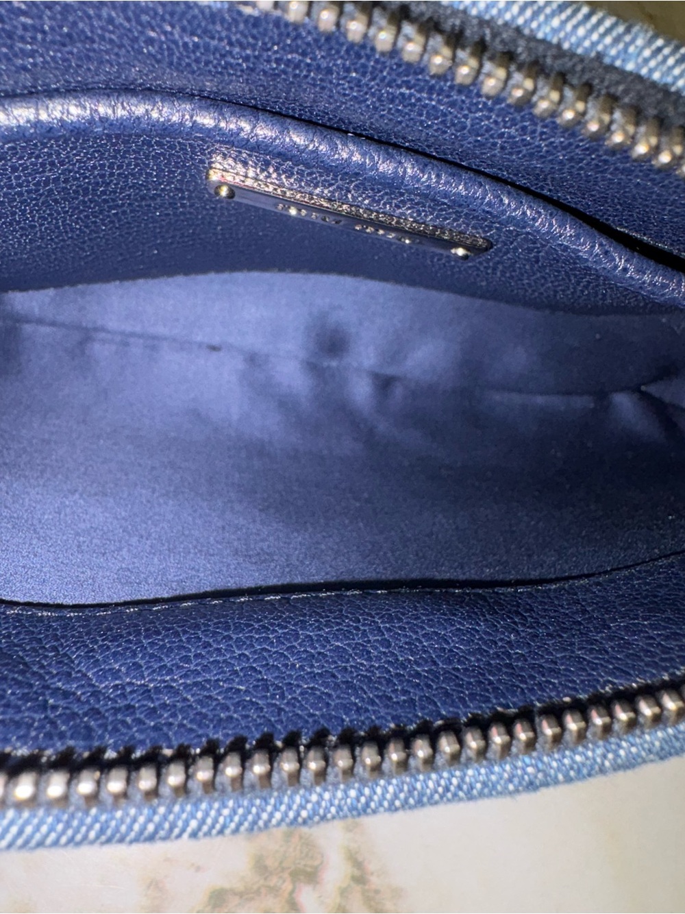 Miu Miu Quilted Denim Crossbody Clutch in Dark Blue - Picture 5 of 8